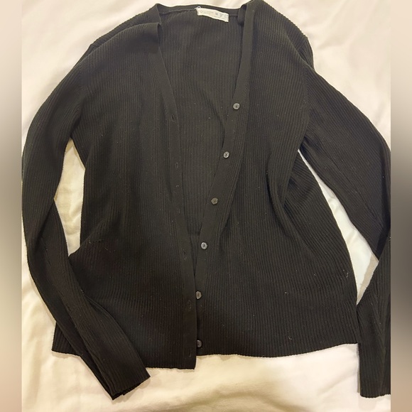 Primark Sweaters - Black Ribbed Knit Cardigan